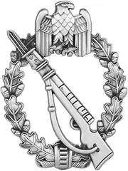[GuDeKe] WWII German Infantry Assault Combat War Badge, no gemstone