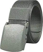 [Dcvmvmn] Men's Automatic Buckle Nylon Belt Outdoor Canvas Waist Strap Belts Travel Sports Belt For Unisex, 14