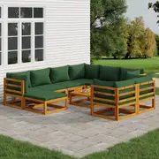 Outdoor Lounge Set Garden Sectional Sofa Set with Cushions Solid Wood vidaXL