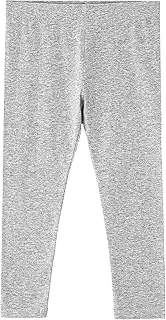 [BambooBud] Baby Girls Toddlers Leggings Girl Basic Solid Pants Little Kids Bottoms Everyday Toddler Pull On Outfits, B-light Heather Grey, 3 Years