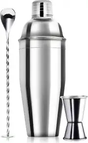 Cocktail Shaker Bar Set - 24oz Professional Margarita Mixer Drink Shaker and Mea