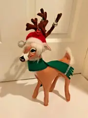 New Annalee Mobilitee Doll Poseable 12" In Silver Sparkle Reindeer Christmas