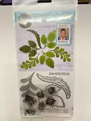 Sizzix Framelits Die Set 4PK w/Stamps - Greenery & Flourish #663129 David Tutera