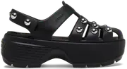 Crocs Stomp Studded Fisherman Sandal; Black, W8/M6