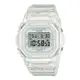 【CASIO】卡西歐 Baby-G 經典方形 100米防水 運動電子錶 BGD-565S-7 透明白