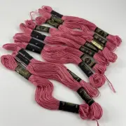 10 Skeins DMC Embroidery Thread Floss Pink 961