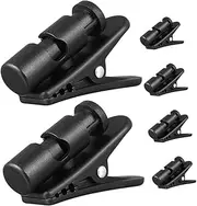 ETHZZLE 6PCS Rotatable Headphone Mount Clips for Earphone Wire Management Durable Cable Clips for Clothing Secure Microphone Cord Fixing Multi Use Accessory for Easy Organization