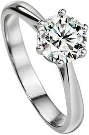 [Michooyel] 1ct Moissanite 6 Claws Band Ring Bridal Set Engagement Wedding Ring Sterling Silver Fine Jewelry for Women