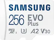 [Samsung] EVO Plus Micro SD Memory Card + Adapter, 256GB microSDXC, Up to 130MB/s, UHS-I, A2, V30, Expanded Storage for Gaming, Tablet, MB-MC256KA/AM, 2021