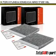 2pcs Activated Carbon Cabin Air Filter for Hyundai Ioniq Kia Niro 2017-2022 1.6L (for: Kia)