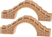 BESPORTBLE 2pcs Micro Landscape Adornments Bridge Decorations Outdoor Garden Decor Miniature Landscape Accessory Home Desktop Ornaments Micro Scene Accessory Mini Garden Decor Resin