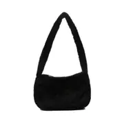 2 Pcs Vintage Plush Handbags Women Solid Color Top-handle Bag Street Underarm Purses Fashion Exquisite Shopping Bag