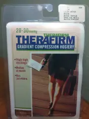 Therafirm Compression Thigh High Close Toe 20/30 mmHG MED Silky Beige NIP