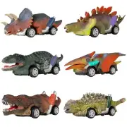 DINOBROS Dinosaur Toy Pull Back Cars,6 Pack Dino Toys for 3 Year Old Boys Gir...