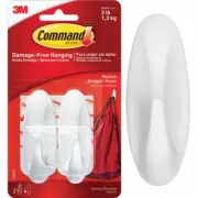 (6-2pk)-3M Command Reusable Medium Utility Designer Adhesive Hook 17081ES-2PK
