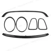 For Mini Cooper R55 R56 R57 Rear & Front Fog Light Frame + Grille Cover Kit 6PCS (for: Mini)