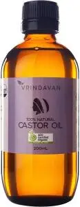 Vrindavan Castor Oil 100% Natural - Amber Glass Bottle 200ml