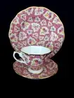 ROYAL ALBERT BONE CHINA TRIO VINTAGE FLORALS GRAPE
