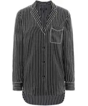 Rag & Bone Hahn Silk Pyjama Pajama Shirt in Pinstripe Size Medium M