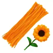 60 Pieces Pipe Cleaners, Christmas Craft Pipe Cleaners,Pipe 60pcs Orange