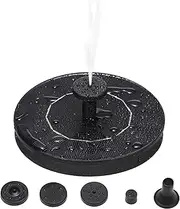 Labymos 6V 1W Solar Powered Fountain Standing Solar DIY Birdbath Fountain Pump Outdoor Floating Water Fountain Panel Kit for Fish Tank Small Pond Garden Patio Lawn Pool