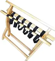 Guest Room Luggage Rack, Folding Suitcase Stand Luggage Rack Luggage Rack, Foldable Floor Rack with Backrest, Hotel Bedroom Rack, Luggage Rack, Solid Wood for Hotel Furniture, Home Living Ro
