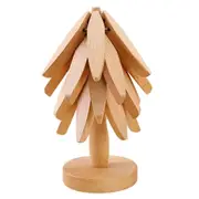Wooden Tree Trivet Washable Tear-Resistant Decorative Place Mats for Dining Table
