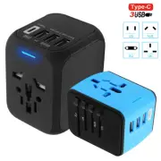 3 USB & Type-C Universal Travel Adapter One International Converter Plug Charger