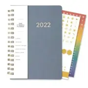 A5 2022 Diary Weekly Planner Agenda Spiral Organizer Notebook Index sticker Goal