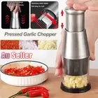 Onion Cutter Vegetable Garlic Pressing Stainless Chopper Slicer Kitchen Tool AU