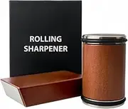Rolling Knife Sharpener,Roller Knife Sharpener with Diamonds and Ceramic Discs,Knife Sharpening with 400& 1000 Grit Discs,Offers 15-20 Degree Sharpening