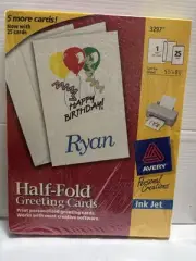 Avery Ink Jet Card Assortment 3297 w/ Envelopes NEW 5 1/2 x 8 1/3 NEW Free Ship