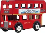 Le Toy Van - Cars & Construction - London Double Decker Bus Toy - London Toy Bus - Wooden Toy Bus - Role Play Toys - Suitable for Girls and Boys Toys Age 3 +