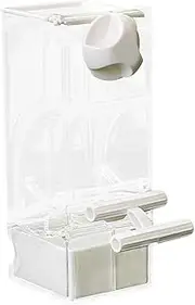 Folpus Automatic Bird Feeder,Parrot Feeder,Sturdy,Parakeet Treats Seed Container Bird Cage Feeder for Budgies, Cockatiel,Lovebirds, White