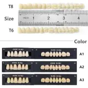 28Pcs Dental Temporary Denture Resin Teeth False Teeth Set A1/A2/A3 Upper&Lower