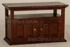TV Cabinet, Small TV Stand, Solid Timber, W97xD47xH60, Mahogany.