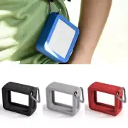 Portable Protect Case Silicone Cover+Metal Hook For JBL GO 2 Blue-tooth Speaker