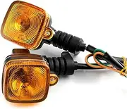 Turn Signal Indicator 2pcs Motorcycle Turn Signals Flasher Indicators Lights Blinker Universal Cafe Racer Halogen Bulbs Directional Accessories Amber