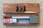 Arkansas Knife Sharpening Hone Kit with oil - New