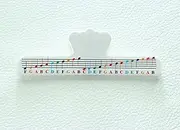 QMG Music Book Page Clip Holder with Color Piano Stickers - Perfect for Piano Players and Musicians to Streamline Their Playing Experience