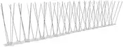 AIMALL 10x 50cm Anti Bird Spikes Pigeon Deterrent Repellent Bird Sting Stainless, 10 Pack with Transparent Base, Effective Bird Control for Outdoor Use