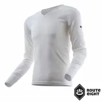 在飛比找momo購物網優惠-【Route8】男 WARM V領保暖衣(白色)