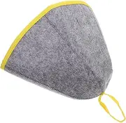 KOMBIUDA Comfortable Lightweight Felt Sauna Hat with Water Absorption Portable and Breathable Grey Hat with Trim for Relaxing Sauna Sessions