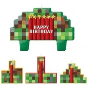 TNT Minecraft Style Birthday Candles 4pcs Boy Kid Cake Topper Party Decorations