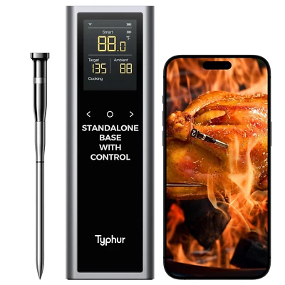 Sync One Wireless Meat Thermometer, 6 Sensors, Bluetooth 5.3 and Unlimited Wifi