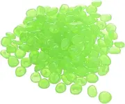 uxcell 200pcs Glow Rocks 13-17mm Glow Pebbles Decoration in The Dark Luminous Stones Decor DIY Decorative Dark Green for Garden, Potted Plant, Fish Tank