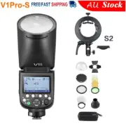 Godox V1ProS TTL HSS Round Head Flash For Sony + S2 Bracket + AK-R1 Diffuser Kit