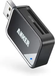 USB 3.0 SD Card Reader, 2-In-1 SD Card Reader for SDXC, SDHC, MMC, RS-MMC, Micro