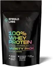 100% Whey Protein | Variety Pack by Emrald Labs | 6 samples