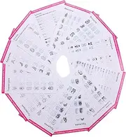 12 Sheets Manicure Exercise Book Practice Card Nail Art Training Nail Art Liner Pink Laminated Nail Drawing Painting Template Nail Art Template Design Nails